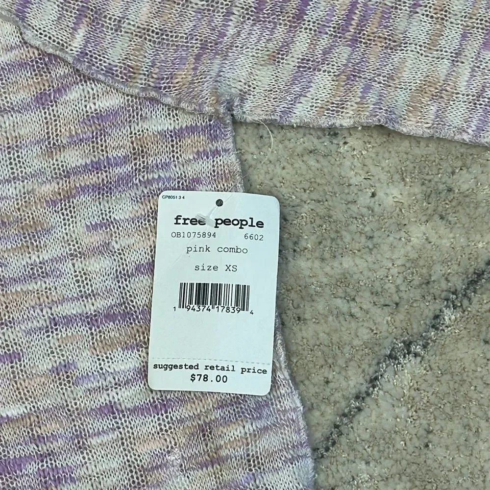 NWT Free People Spaced Out Long Sleeve-pink In Pink Combo 🌺